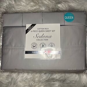 Sedona collection cotton Rich 6-piece Queen sheet set